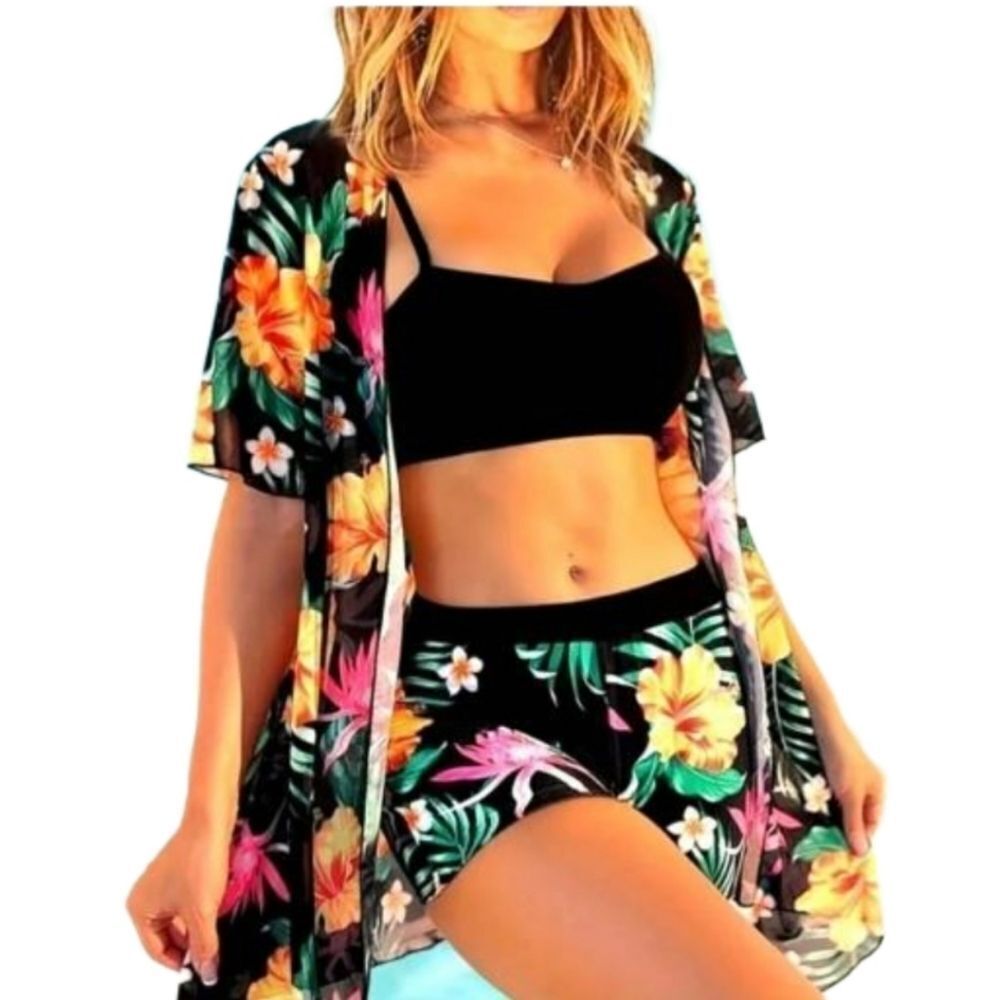 Ladies 3ps tropical swimsuit
